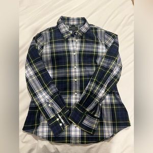 JCrew plaid perfect fit button down